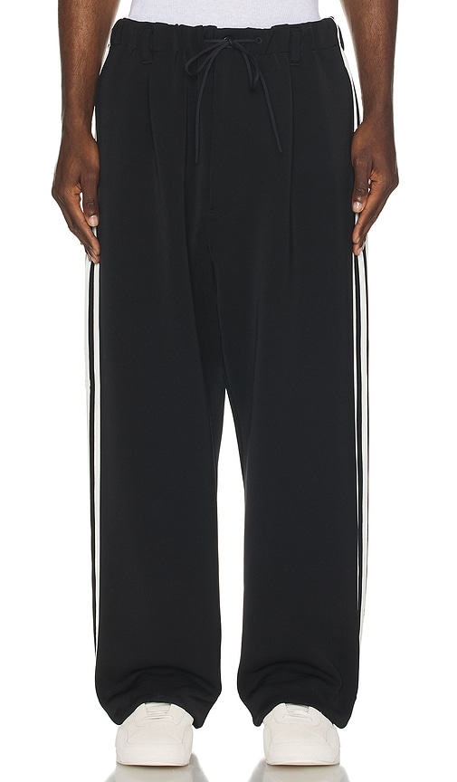 Y-3 Yohji Yamamoto 3s Straight Track Pant in Black & Off White