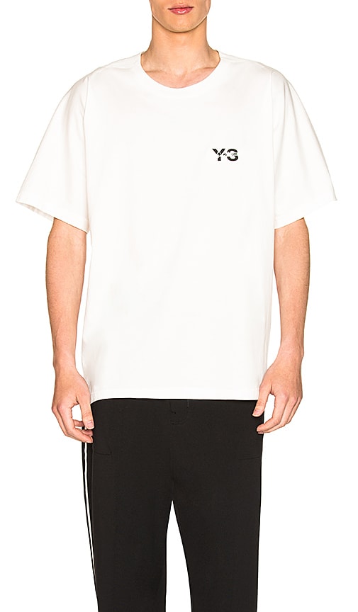 y3 white t shirt