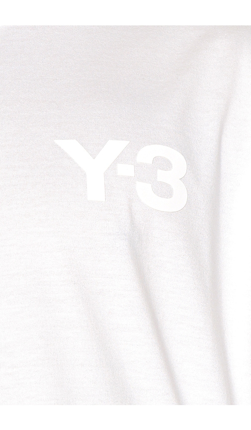 Y-3 Chest Logo Tee In Core White
