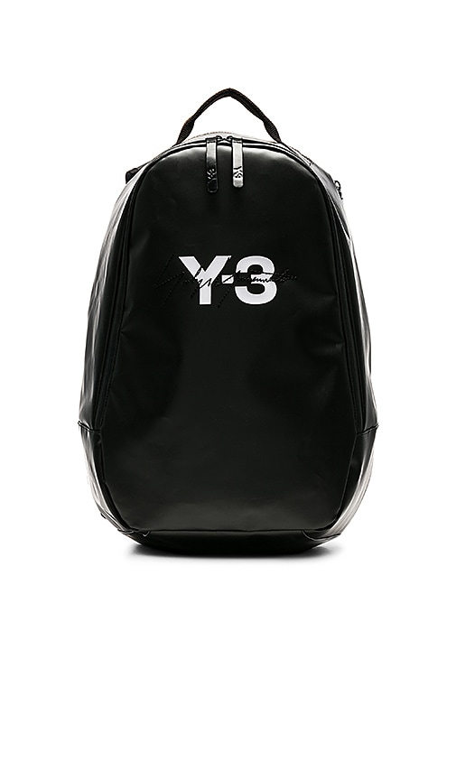 Yohji Yamamoto Logo Backpack in Black 