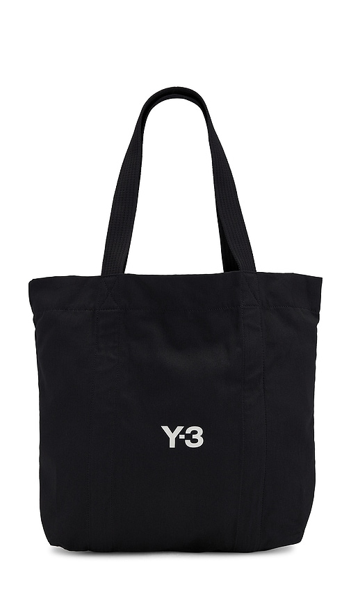 Shop Y-3 C Tote In Black & Talc