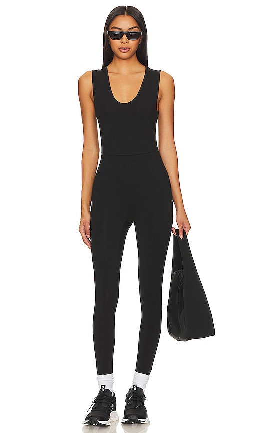 Year Of Ours Body V Neck Jumpsuit In Black