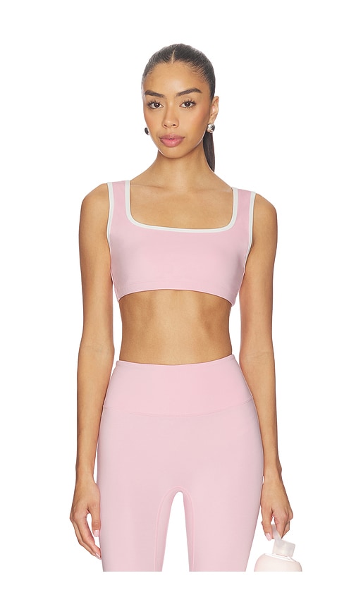 Recycled Contrast Staple Sports Bra by Year of Ours in Strawberry Cream