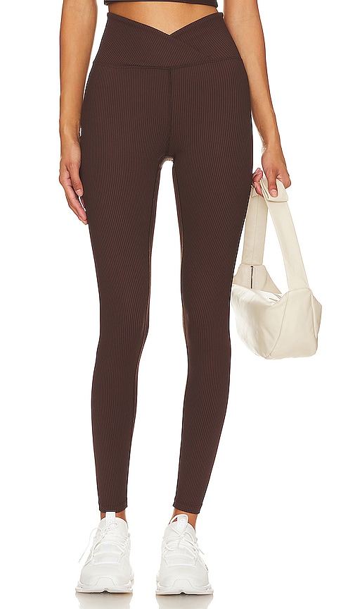 Year Of Ours Ribbed Veronica Legging In Brown