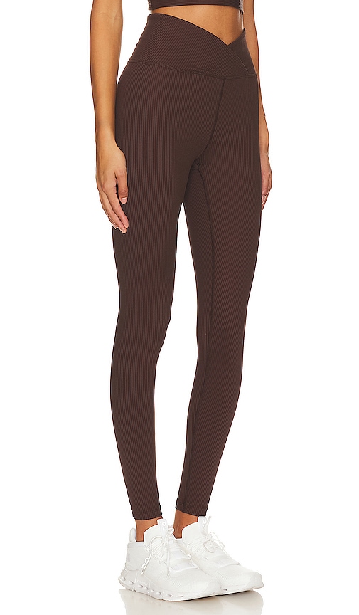 Shop Year Of Ours Ribbed Veronica Legging In Brown