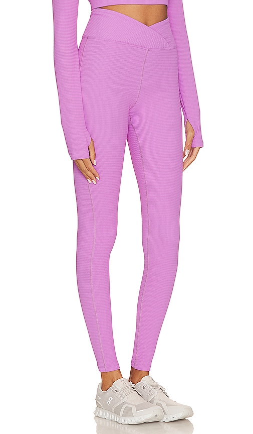 Shop Year Of Ours Thermal Veronica Legging In Mauve