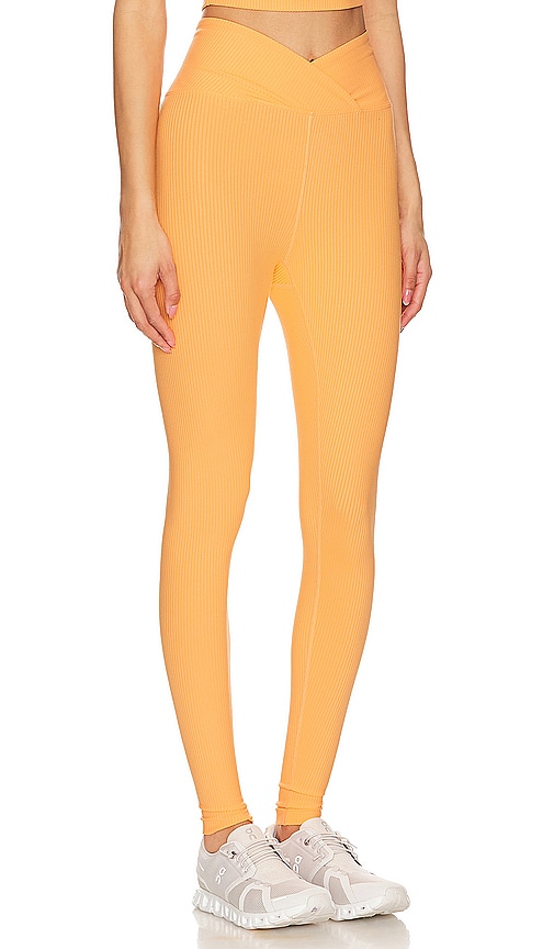 Shop Year Of Ours Ribbed Veronica Legging In Apricot Crush