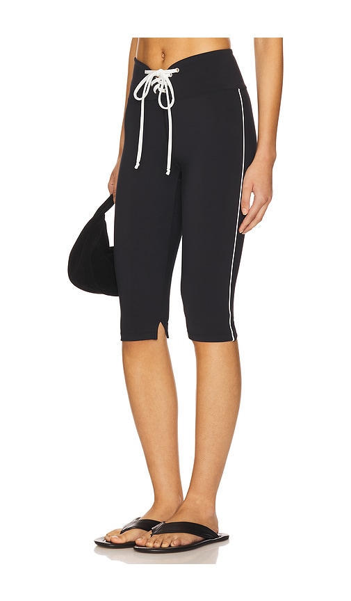 Football Capri Legging in Black. - size XL (also in M, S, XS)