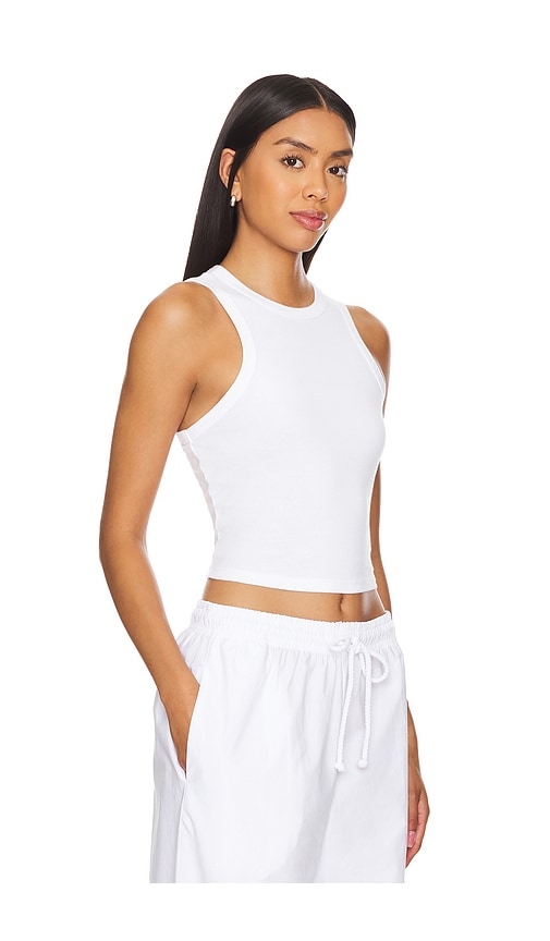Shop Year Of Ours Racer Crop Tank In White