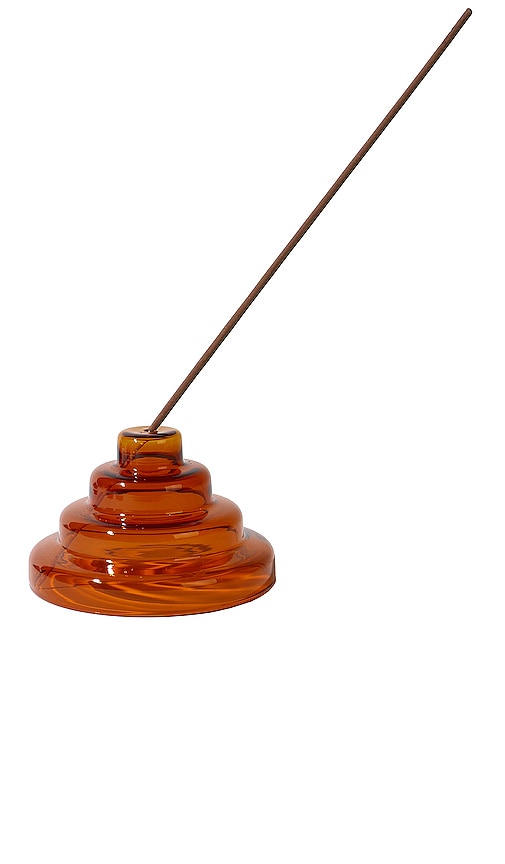 Yield Glass Meso Incense Holder In Amber