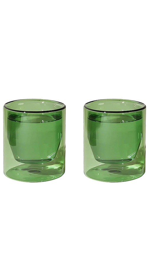 Yield Double-wall Glass 6oz Set In Verde
