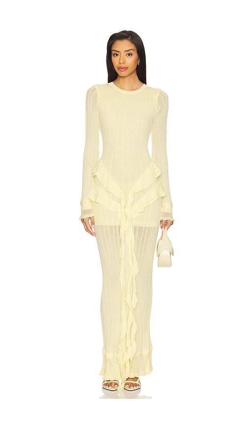 Presley Knit Dress in Yellow. - size S (also in L, M)