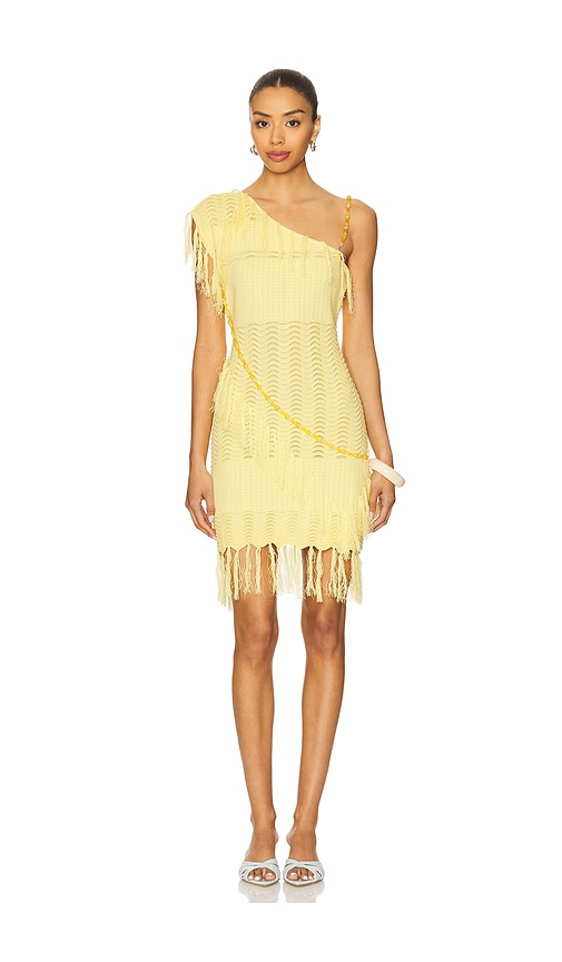 Fran Beaded Dress in Lemon. - size S (also in L, M, XS)