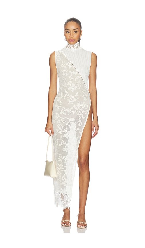 Yellow The Label Greta Lace Tunic Dress