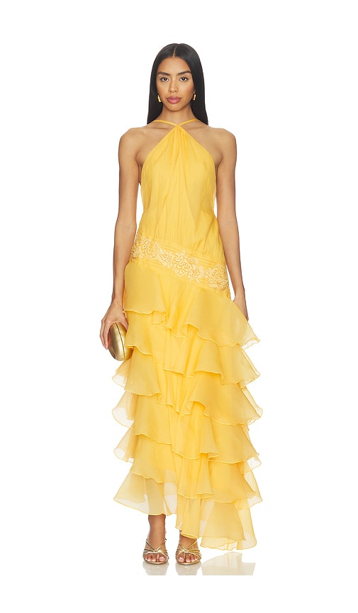Yellow Maxi Halter Dress | REVOLVE