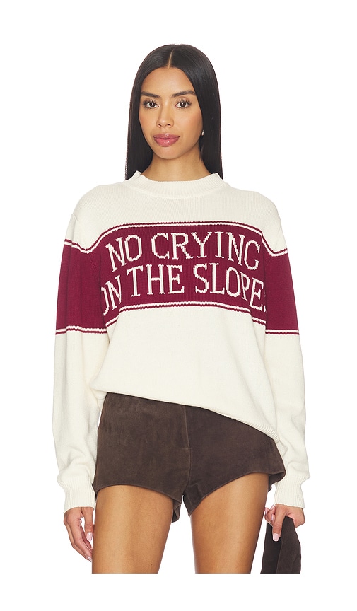 Yellow The Label No Crying On The Slopes Pullover
