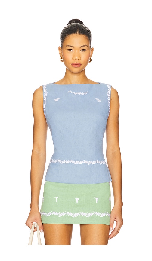 Yllw The Label Marie Tank Top In Blue