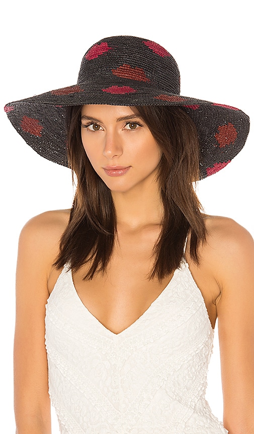 Yestadt Millinery Kisses Packable Hat in Black | REVOLVE display picture 1