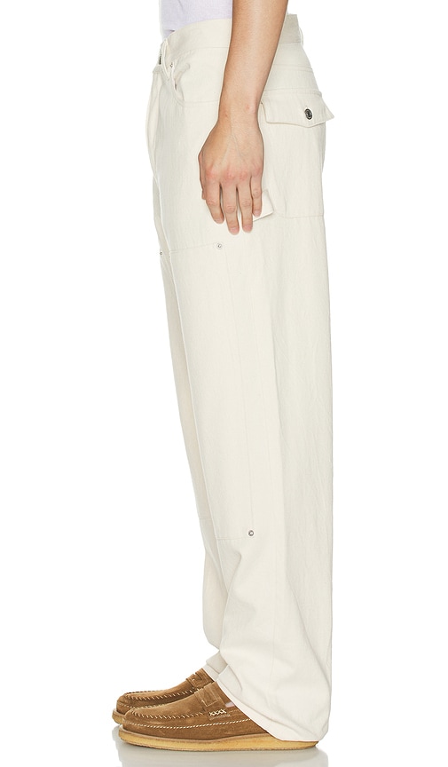 Shop Yony Canvas Double Knee Pants In 素色