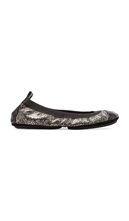 Two Tone Patent Cap Toe Ballet Flat