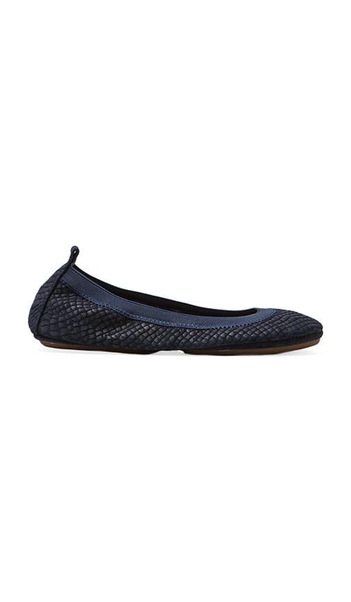 Embossed Croc Flatin Midnight