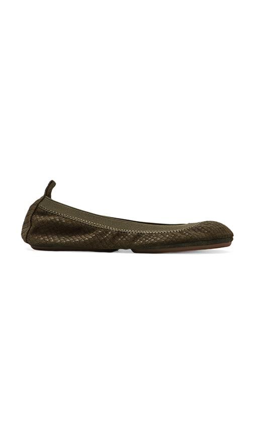 Embossed Croc Flat