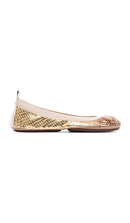 Samara Metallic Python Leather Flat
