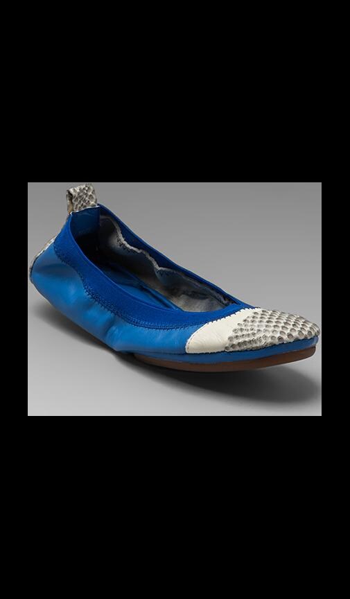 Color Blocked Leather Flats