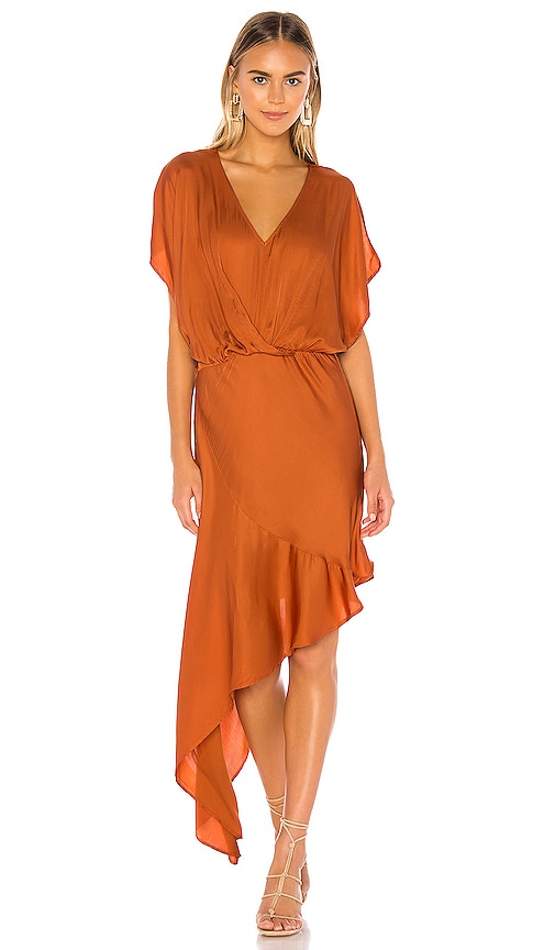 copper orange dress