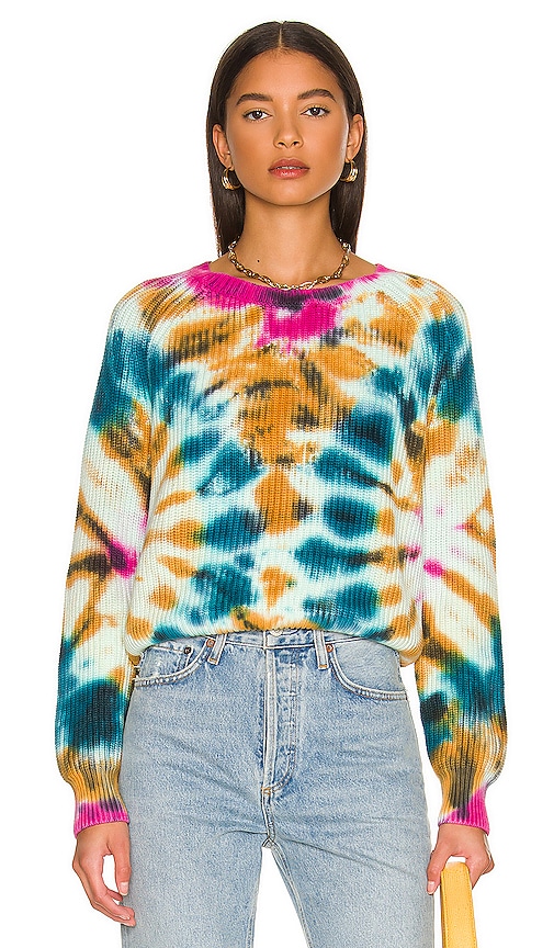 Young, Fabulous & Broke Roxy Crop Sweater in Berry Venus Wash | REVOLVE