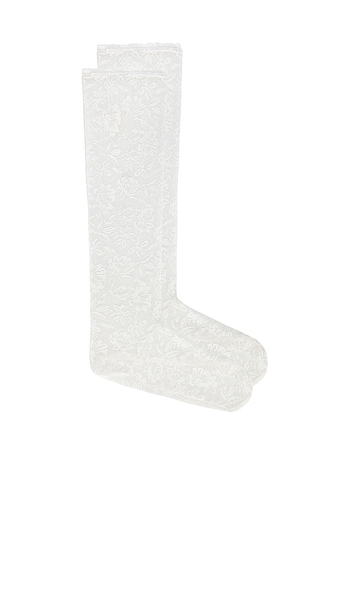 Yuhan Wang Lace Socks In White