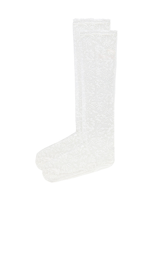 Yuhan Wang Lace Socks In White