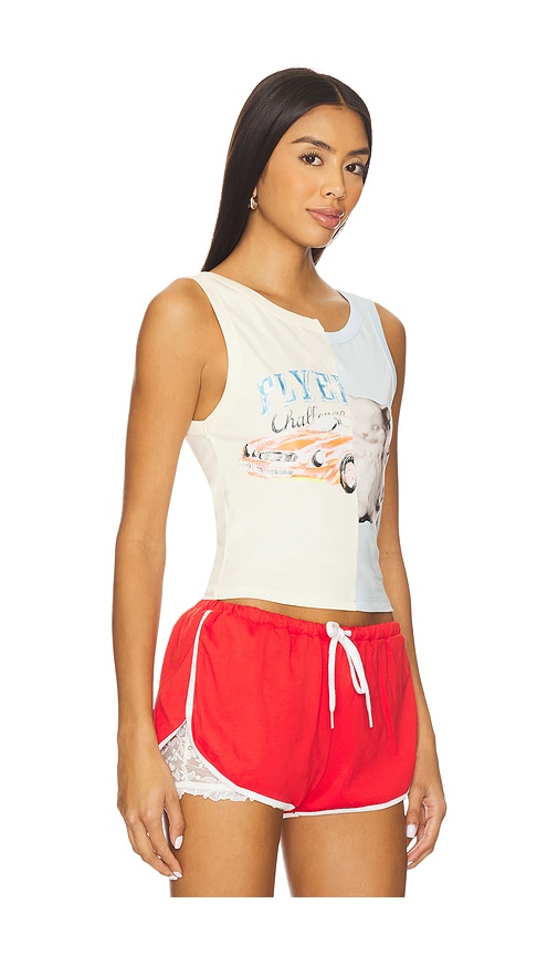 Yuhan Wang Patchwork Printed Tank Top In White