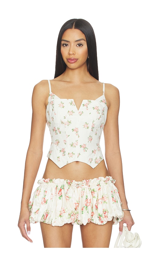 Yuhan Wang Bustier Top In White