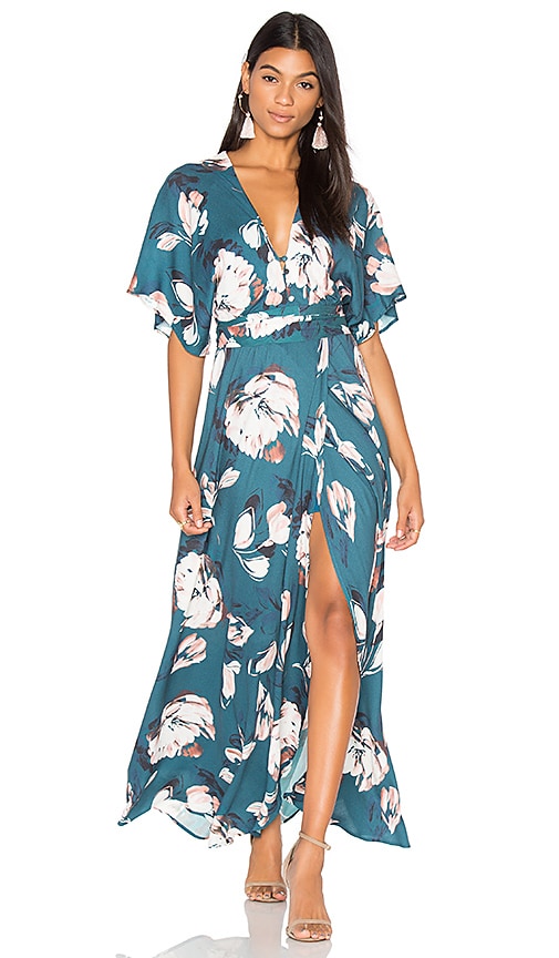 Yumi peony outlet wrap dress