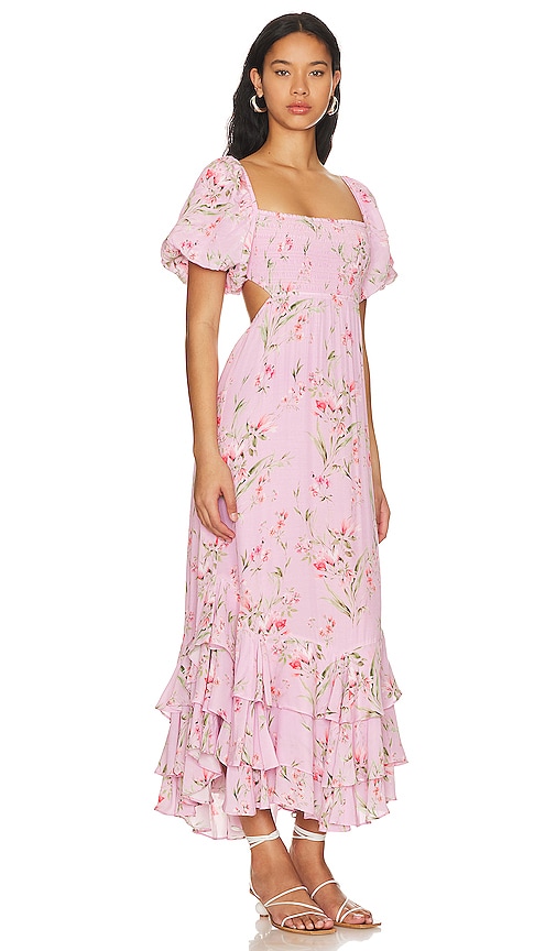 Shop Yumi Kim Dorinda Midi Dress In Heartwood Pink