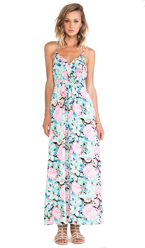 yumi peony wrap dress