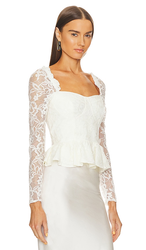 Shop Yumi Kim Fifi Bustier Blouse In Hollywood Lace