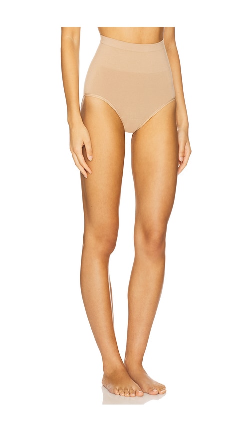 Yummie Ariel Mid Waist Shaping Brief In Beige