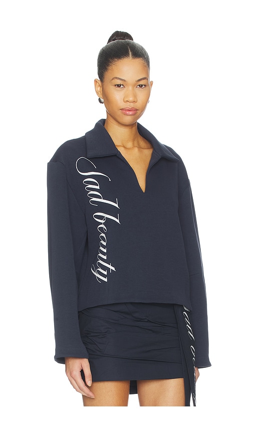 Zemeta Sad Beauty Oversize Pullover In Blue