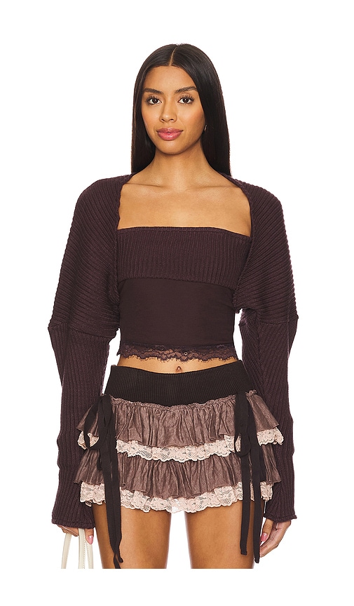 Shop Zemeta Cranberry Choco Bolero In Maroon