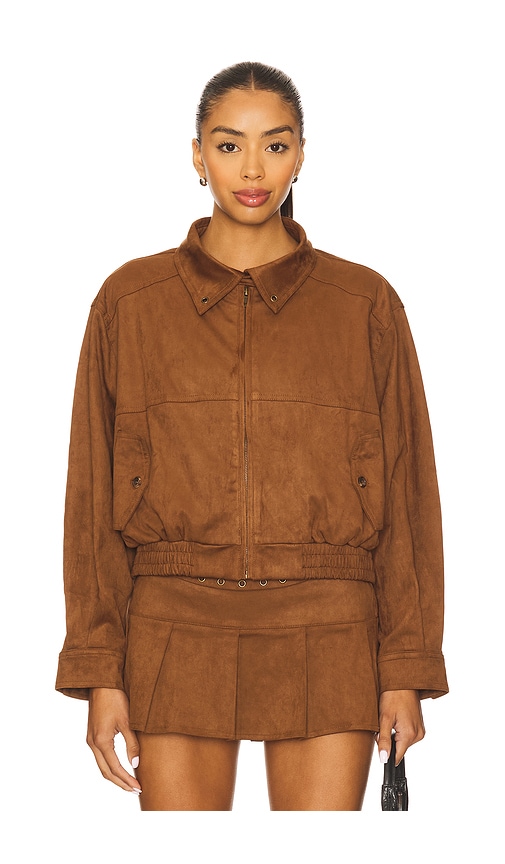 Zemeta Mocca Suede Jacket In Brown