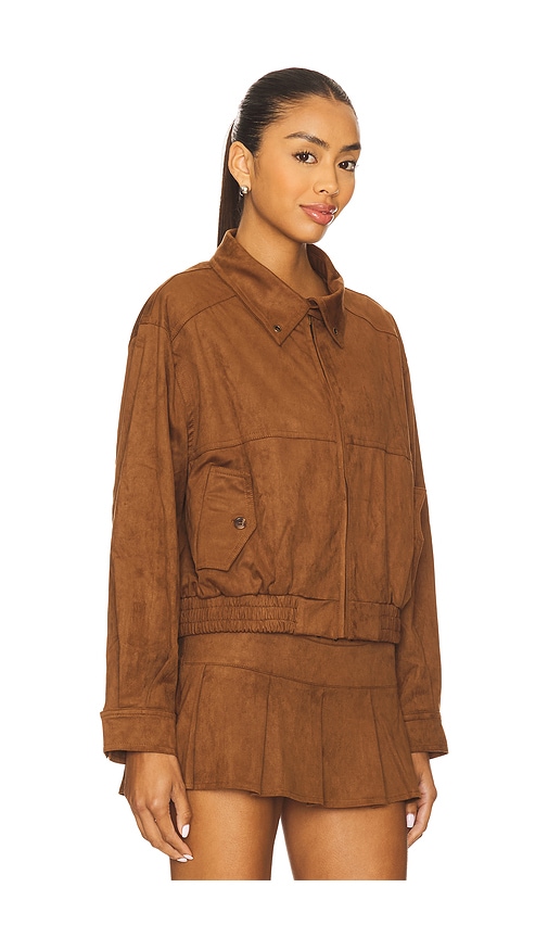 Zemeta Mocca Suede Jacket In Brown