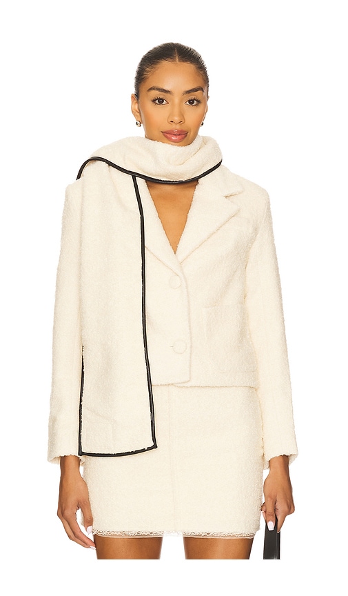 Zemeta Creamer Tweed Jacket In White