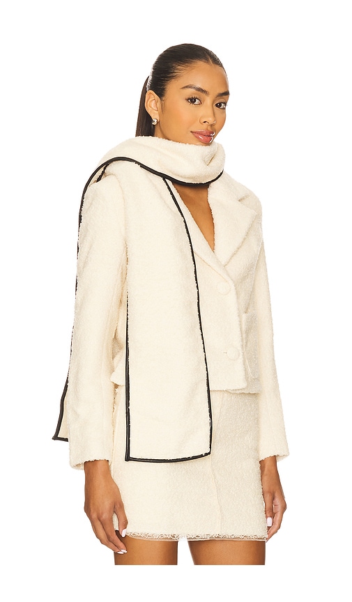  Zemeta Creamer Tweed Jacket In Ivory. Size S. Also In M. 