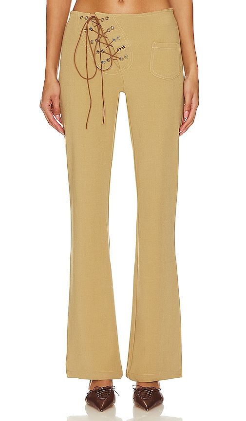 Buy Solid Palazzo Pants with Tie-Up Detail and Pockets | Splash Kuwait
