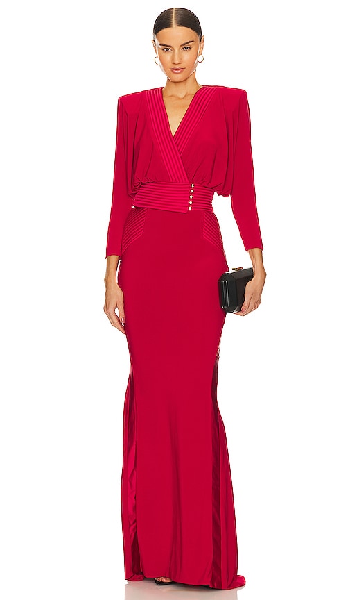 Zhivago Women's I'm Her Man Long-sleeve Gown In Red