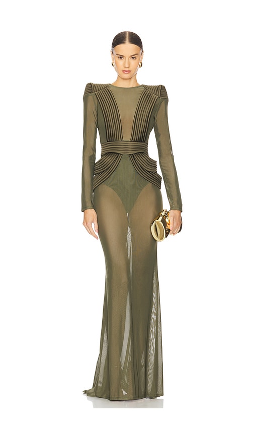 Zhivago Empty Streets Gown in Khaki
