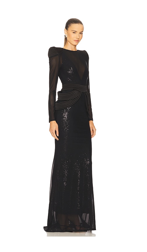 Zhivago Mimicry 2 Piece Gown In Black