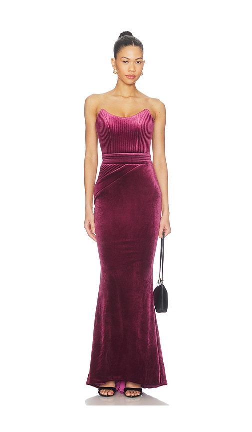 Zhivago Reine De Reinettes Velvet Gown In Mauve